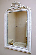antique french crested mirror